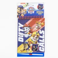 Paw Patrol Kraskaarten & Kleurplaten Set – 14x21 cm – 14 Afbeeldingen + Kraspen – Creatief Plezier voor Kinderen