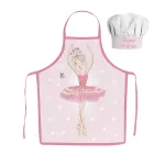 Ballet Ballerina Kinderkookset – Schort & Koksmuts – 2-delig – 100% Polyester – Leeftijd 3-8 jaar