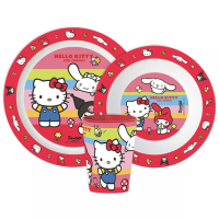 Hello Kitty & Friends kinderservies 3-delig – bord, kom & beker