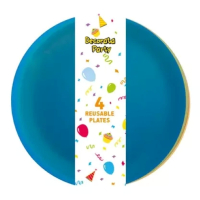 Colour - Kleurrijke Plastic Borden Set – 4 Stuks – Ø20,5 cm – Lichtgewicht & Stevig – Voor Binnen & Buiten