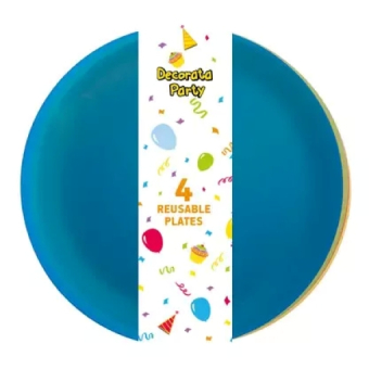 Colour - Kleurrijke Plastic Borden Set – 4 Stuks – Ø20,5 cm – Lichtgewicht & Stevig – Voor Binnen & Buiten