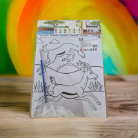 kleurplaat dieren, alleen water nodig!