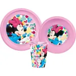 Minnie mouse - ontbijtset - beker, bord, bakje - 3 delig - kinderservies