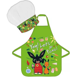 BING! - Kinder schort met koksmuts | 2-delige keukenset | Verkleedset voor koken en bakken | Geschikt voor kinderen 3 t/m 8 jaar BING! - Kinder schort met koksmuts | 2-delige keukenset | Verkleedset voor koken en bakken | Geschikt voor kinderen 3 t/m 8 jaar