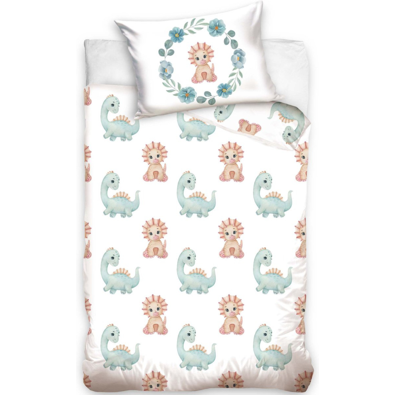 Dinosaurus BABY Dekbedovertrek - 100 x 135 cm - Katoen