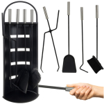 KAMINER Openhaard Accessoires Set 5-in-1 Staal