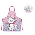 Marie de kat - Aristocats - Kinder schort met koksmuts | 2-delige keukenset | Verkleedset voor koken en bakken | Geschikt voor kinderen 3 t/m 8 jaar