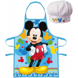 Mickey Mouse - Kinder schort met koksmuts | 2-delige keukenset | Verkleedset voor koken en bakken | Geschikt voor kinderen 3 t/m 8 jaar Mickey Mouse - Kinder schort met koksmuts | 2-delige keukenset | Verkleedset voor koken en bakken | Geschikt voor kinderen 3 t/m 8 jaar