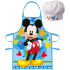 Mickey Mouse - Kinder schort met koksmuts | 2-delige keukenset | Verkleedset voor koken en bakken | Geschikt voor kinderen 3 t/m 8 jaar