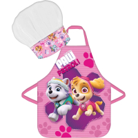 Paw patrol - Skye en Everest - Kinder schort met koksmuts | 2-delige keukenset | Verkleedset voor koken en bakken | Geschikt voor kinderen 3 t/m 8 jaar