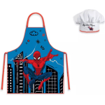 Spiderman - Kinder schort met koksmuts | 2-delige keukenset | Verkleedset voor koken en bakken | Geschikt voor kinderen 3 t/m 8 jaar