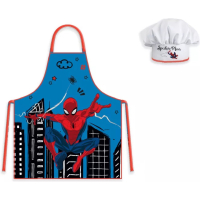 Spiderman - Kinder schort met koksmuts | 2-delige keukenset | Verkleedset voor koken en bakken | Geschikt voor kinderen 3 t/m 8 jaar
