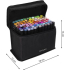 Maaleo Dubbelzijdige Markers - 80 Stuks - Inclusief Tas en Organizer