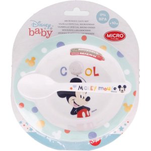 Mickey Mouse Ontbijtset – Kom & Lepel – Baby / Peuter