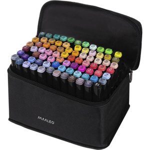 Maaleo Dubbelzijdige Markers - 80 Stuks - Inclusief Tas en Organizer Maaleo Dubbelzijdige Markers - 80 Stuks - Inclusief Tas en Organizer