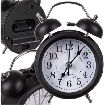 Izoxis - Retro Wekker – Met Luid Alarm en Klassiek Design - zwart