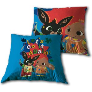 Bing - kinderen - kussen - sierkussen - 40x40 cm - inclusief vulling - dubbelzijdig - blauw
