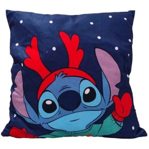 Disney Lilo & Stitch Kerst - Kussenhoes - 40x40 cm - Fluweelachtig Polyester - Rendier Design