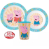 Peppa Pig Kinderserviesset 3-delig – Bord, Kom & Beker | Leuke & Duurzame Disney Servies Set voor Kinderen | ontbijtservies