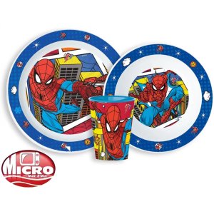 Spiderman ontbijtset - 3 delig - BPA Vrij - Lunchsetje - Bord - Beker - Mok - Verjaardagscadeau - Spider-man - kinderservies