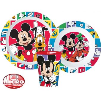 Mickey Mouse Ontbijtset – 3-delig Kinderservies – Better Together – BPA-vrij – Disney Bord, Kom & Beker – Cadeau voor Kinderen