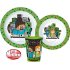 Minecraft Ontbijtset - 3-Delig Kinderservies - Bord, Kom & Beker - BPA Vrij - Magnetronbestendig - Verjaardagscadeau Kind - Minecraft Servies