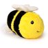 Puckator Deurstopper Honingbij - 1.2 kg - geel/zwart - knuffeldier - H21 cm - deurstop - binnendeur en buitendeur