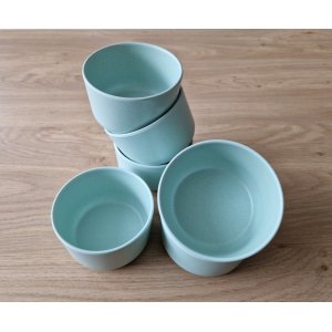 kommen / bakjes van bamboe mintgroen set van 6 kommen / bakjes van bamboe mintgroen set van 6