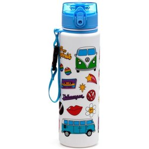 Drinkfles - Volkswagen Busjes Retro Free Spirit - Ecozen - Pop Top - 600ml - 23x7x7cm Drinkfles - Volkswagen Busjes Retro Free Spirit - Ecozen - Pop Top - 600ml - 23x7x7cm