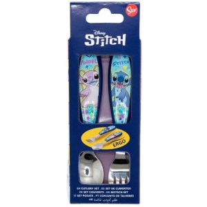 Disney Lilo & Stitch metalen ergonomische bestekset - 2 stuks Disney Lilo & Stitch metalen ergonomische bestekset - 2 stuks