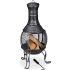 tuinhaard met pook - 88 x 42 x 42 cm - gietijzer - staal - tuinkachel