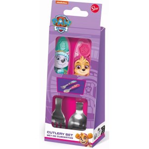 Paw Patrol Girl Superpowers metalen ergonomische bestekset - 2 stuks Paw Patrol Girl Superpowers metalen ergonomische bestekset - 2 stuks