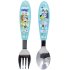 Bluey Yummy metalen ergonomische bestekset - 2 stuks