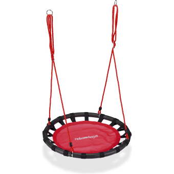 nestschommel - Ø 80 cm - verstelbaar - tot 100 kg - rood