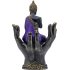 Thaise Boeddha in Handen Beeld – Paars & Zwart – Decoratie