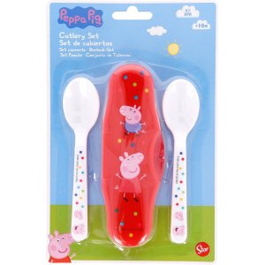 Peppa Pig 3-delig reisset - bestek set - meeneembakje Peppa Pig 3-delig reisset - bestek set - meeneembakje