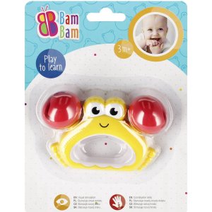 gele krab - baby - rammelaar - bam bam