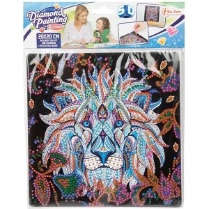 Toi Toys - Diamond painting - Leeuw - Dieren - Creatief - extra glans - 20 x 20cm - complete set Toi Toys - Diamond painting - Leeuw - Dieren - Creatief - extra glans - 20 x 20cm - complete set