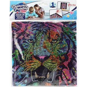 Toi Toys - Diamond painting - Tijger - Dieren - Creatief - extra glans - 20 x 20cm - complete set Toi Toys - Diamond painting - Tijger - Dieren - Creatief - extra glans - 20 x 20cm - complete set