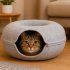 Purlov Donut - Kattentunnel & Kattenbed – De Ultieme Tunnel van Rust en Geborgenheid