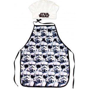 Star Wars - Kinder schort met koksmuts | 2-delige keukenset | Verkleedset voor koken en bakken | Geschikt voor kinderen 3 t/m 8 jaar