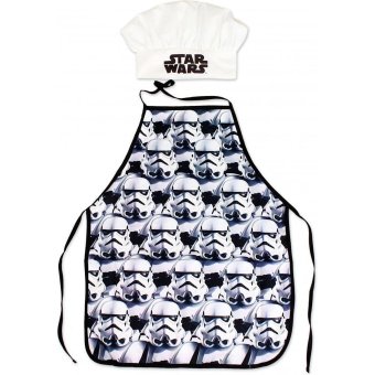 Star Wars - Kinder schort met koksmuts | 2-delige keukenset | Verkleedset voor koken en bakken | Geschikt voor kinderen 3 t/m 8 jaar